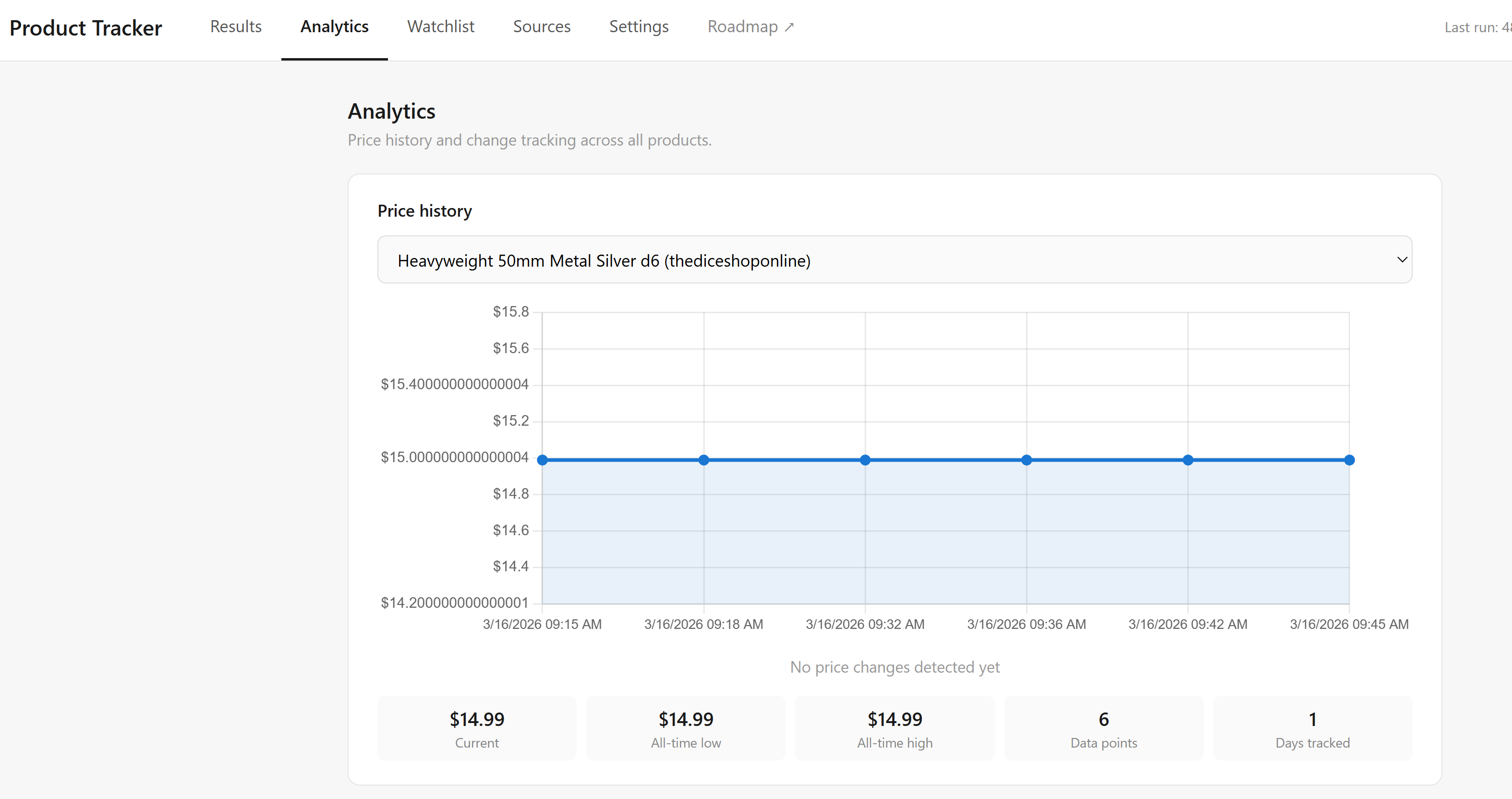 Dice Tracker Analytics